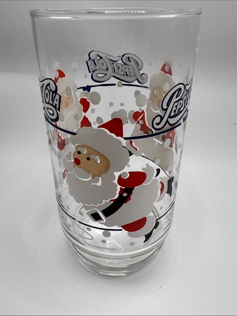 Pepsi-Cola Santa Holiday Glass - Red and White